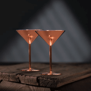 SET DE 2 COPAS MARTINI COBRE 230 ML
