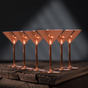 SET DE 6 COPAS MARTINI COBRE 230 ML