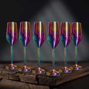 SET DE 6 COPAS CHAMPAGNE FULL COLOR 220 ML